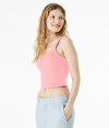 Micro Rib Spaghetti Strap Tank SOLID PINK BLEND Side