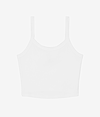 Micro Rib Spaghetti Strap Tank SOLID WHITE BLEND Ffront