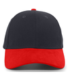 Brushed Cotton Twill Cap BLACK/RED Front