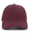 Brushed Cotton Twill Cap MAROON Front