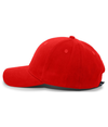 Brushed Cotton Twill Cap RED lside