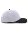 Brushed Cotton Twill Cap SILVER/BLACK rside