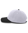 Brushed Cotton Twill Cap SILVER/BLACK lside