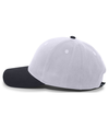 Brushed Cotton Twill Cap SILVER/NAVY lside