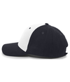 Brushed Cotton Twill Cap WHITE/NAVY/NAVY lside