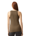 CVC Womens Racerneck Tank HEATHER ARMY Back