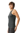 CVC Womens Racerneck Tank HEATHER CHARCOAL Side