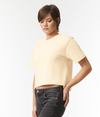 Fine Jersey Womens Boxy Tee CREAM Side