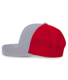 Contrast Stitch Trucker HEATHER GRY/RED/HEATHER GREY lside