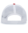Contrast Stitch Trucker RED/WHITE/RED Back
