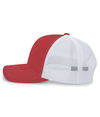 Contrast Stitch Trucker RED/WHITE/RED lside