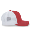 Contrast Stitch Trucker RED/WHITE/RED rside