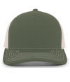 Contrast Stitch Trucker MOSS GREEN/BEIGE/MOSS GREEN Front