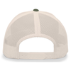 Contrast Stitch Trucker MOSS GREEN/BEIGE/MOSS GREEN Back