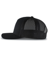 Perforated 5 Panel Trucker BLACK/REFLECTIVE lside