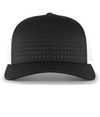 Perforated 5 Panel Trucker BLACK/WHITE/BLACK Front