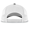 Perforated 5 Panel Trucker BLACK/WHITE/BLACK Back