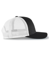 Perforated 5 Panel Trucker BLACK/WHITE/BLACK rside