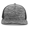 Aggressive Heather Trucker Cap BLACK/LIGHT CHARCOAL Front