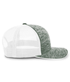 Aggressive Heather Trucker Cap D GREEN HTHR/WHT/D GREEN HTHR rside