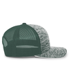 Aggressive Heather Trucker Cap DARK GREEN/DARK GREEN rside