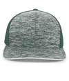 Aggressive Heather Trucker Cap DARK GREEN/DARK GREEN Front
