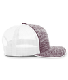 Aggressive Heather Trucker Cap MAROON HTHR/WHITE/MAROON HTHR rside