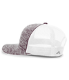 Aggressive Heather Trucker Cap MAROON HTHR/WHITE/MAROON HTHR lside
