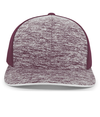 Aggressive Heather Trucker Cap MAROON/MAROON Front