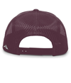 Aggressive Heather Trucker Cap MAROON/MAROON Back