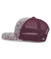 Aggressive Heather Trucker Cap MAROON/MAROON lside