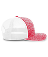 Aggressive Heather Trucker Cap RED HEATHER/WHITE/RED HEATHER rside