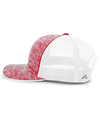 Aggressive Heather Trucker Cap RED HEATHER/WHITE/RED HEATHER lside