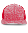 Aggressive Heather Trucker Cap RED/RED Front
