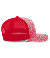 Aggressive Heather Trucker Cap RED/RED rside