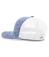 Aggressive Heather Trucker Cap ROYAL HTHR/WHT/ROYAL HEATHER lside