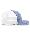 Aggressive Heather Trucker Cap ROYAL HTHR/WHT/ROYAL HEATHER rside