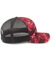 Mossy Oak Trucker Snapback Cap CRIMSON/LIGHT CHARCOAL rside