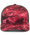 Mossy Oak Trucker Snapback Cap CRIMSON/LIGHT CHARCOAL Front