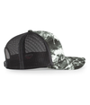 Mossy Oak Trucker Snapback Cap BLACK TIP/LIGHT CHARCOAL rside