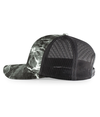 Mossy Oak Trucker Snapback Cap BLACK TIP/LIGHT CHARCOAL lside