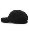 Brushed Twill Cap BLACK/WHITE lside