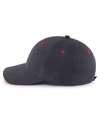 Brushed Twill Cap GRAPHITE/RED lside