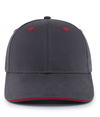 Brushed Twill Cap GRAPHITE/RED Front