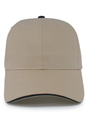 Brushed Twill Cap KHAKI/NAVY Front