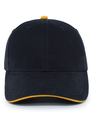 Brushed Twill Cap NAVY/GOLD Front