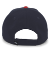 Brushed Twill Cap NAVY/RED Back
