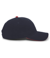 Brushed Twill Cap NAVY/RED rside