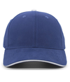 Brushed Twill Cap ROYAL/WHITE Front
