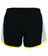 Ladies Junior Fit Pulse Short BLACK/WHITE/POWER YELLOW Back
